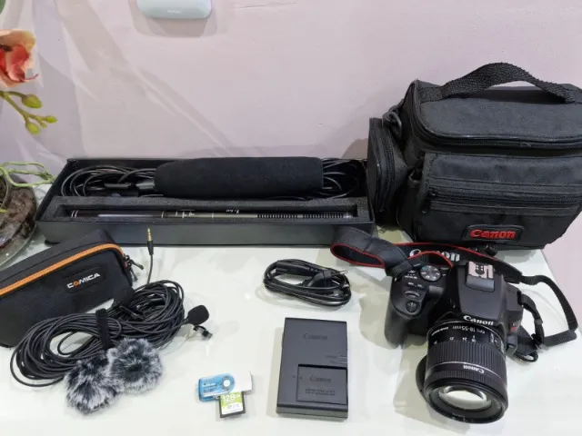 Kit de gravação - Câmera Canon Sl3 + microfones
