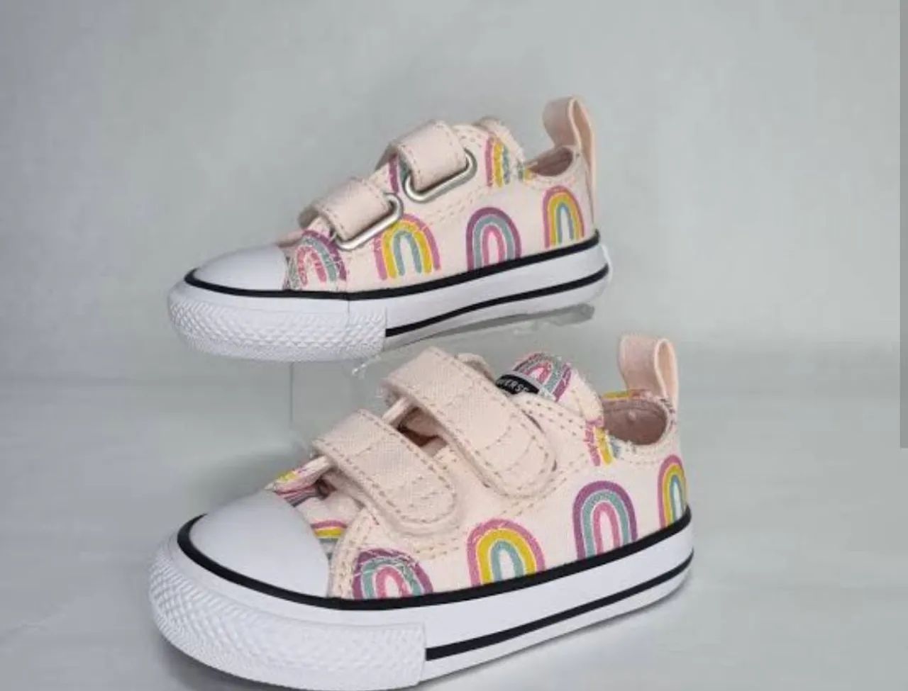 Tênis Converse Infantil Rosa com Arco-íris