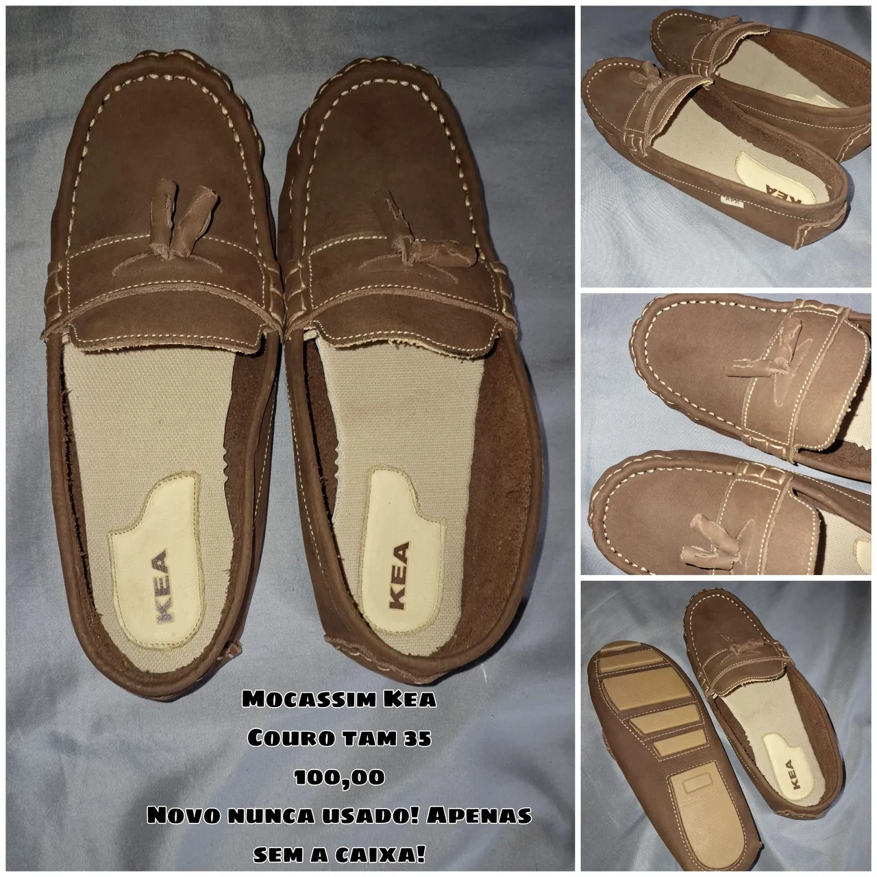 Mocassim KEA Couro Tam 35