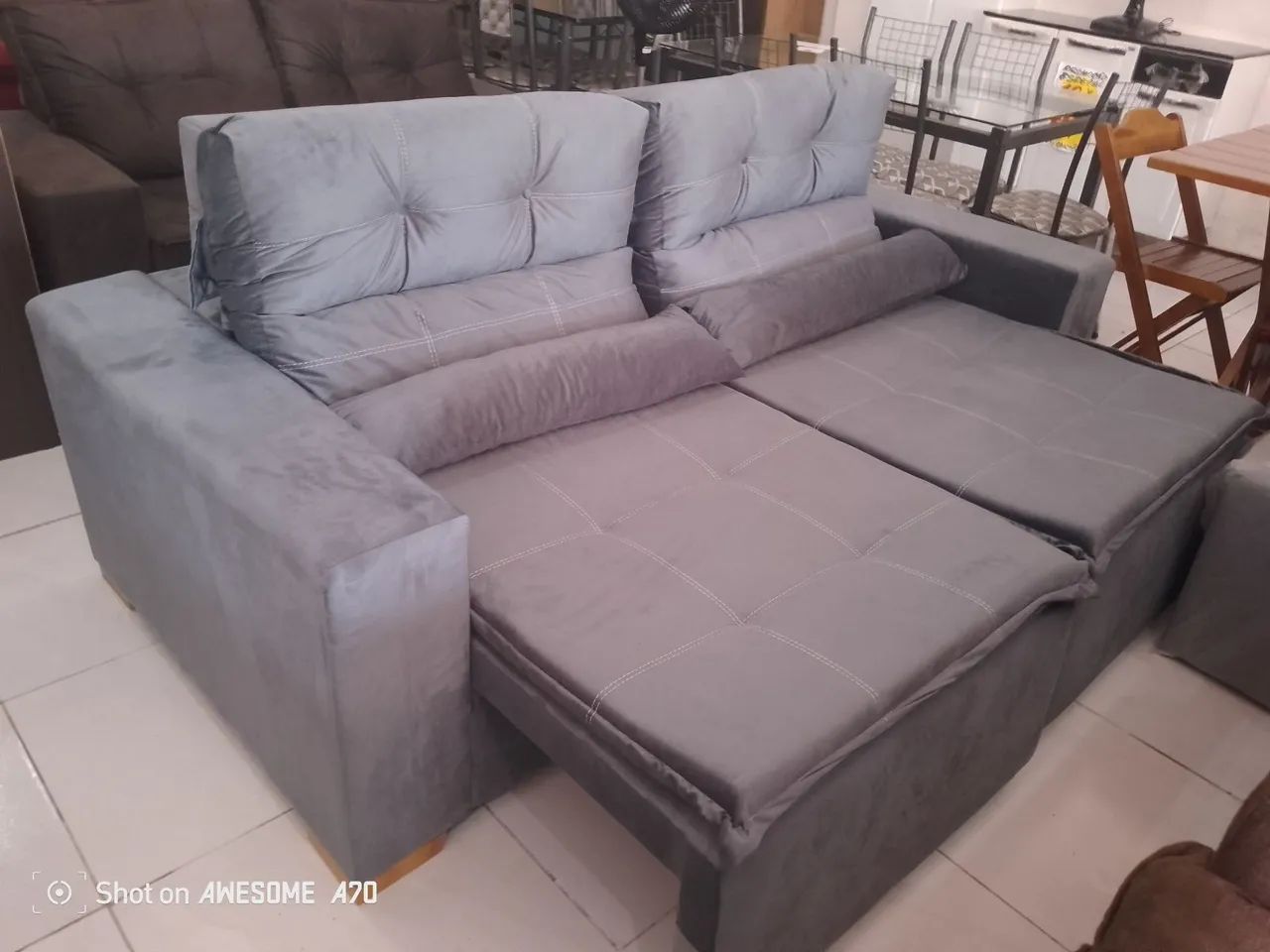 Sofá retrátil reclinável com frete e entrega grátis aproveite esse oferta  - Foto 3