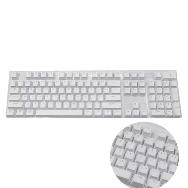 104 keycaps brancas para teclado mecânico, ABS