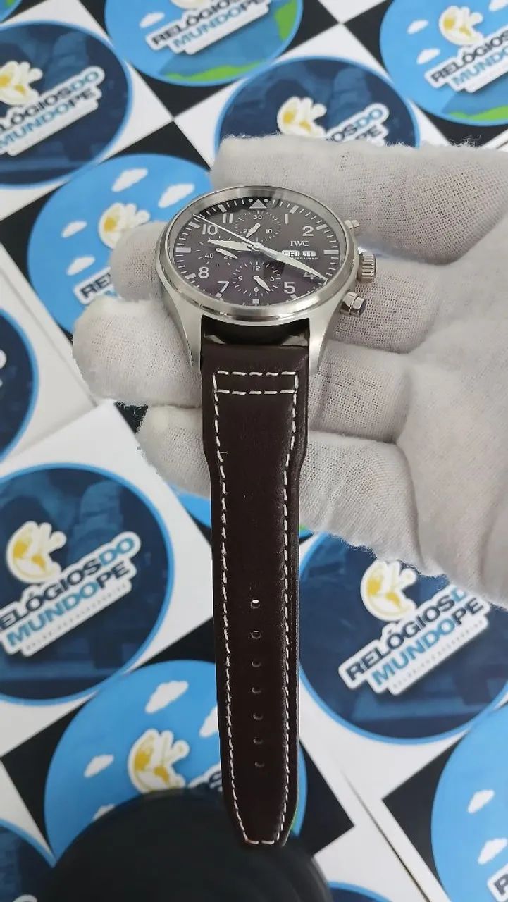 RELOGIO IWC SCHAFFHAUSEN CHNOGRAPH MARROM - Foto 5