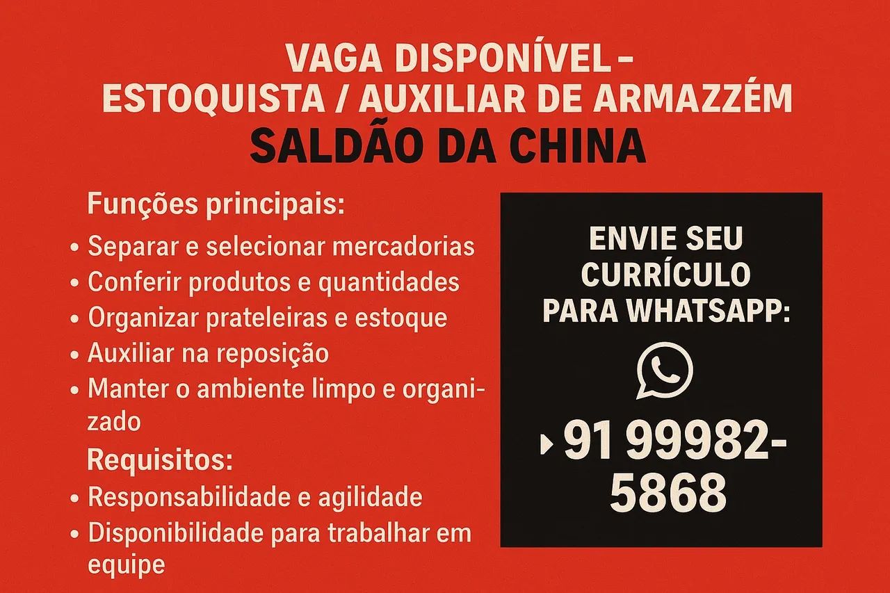 Auxiliar de armazém 