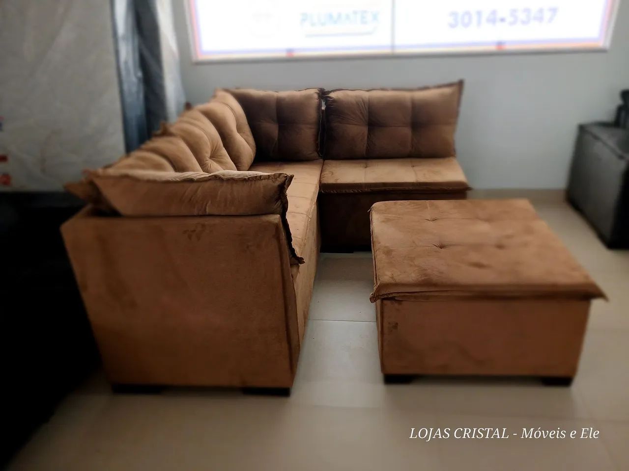 Sofá de Canto - 4 Lugares - Novo - Foto 4