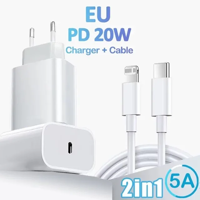 PRONTA ENTREGA | Carregador 20W p/ Iphone com cabo 1m Lightning