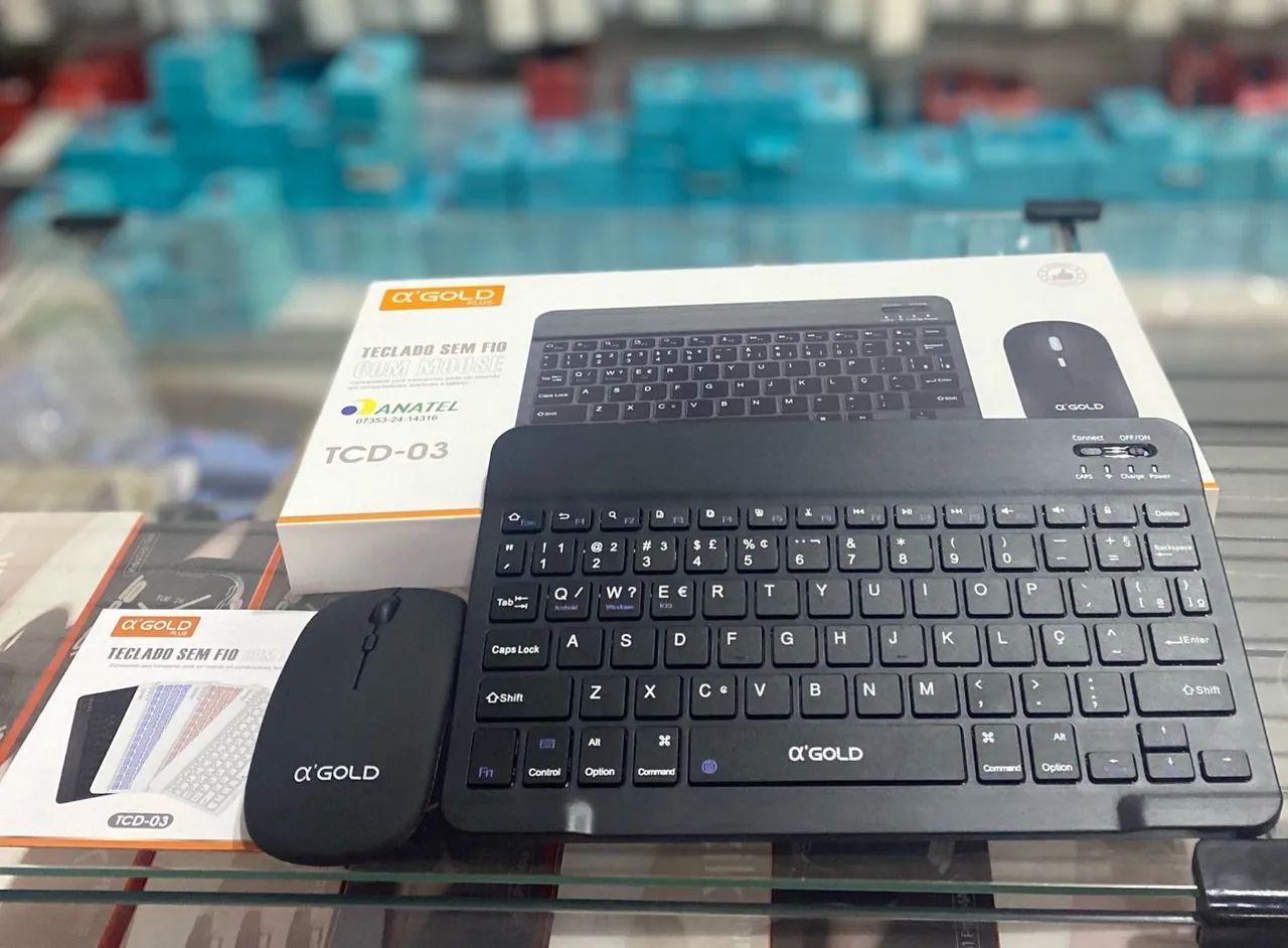 Teclado e Mouse Sem Fio A'Gold TCD-03