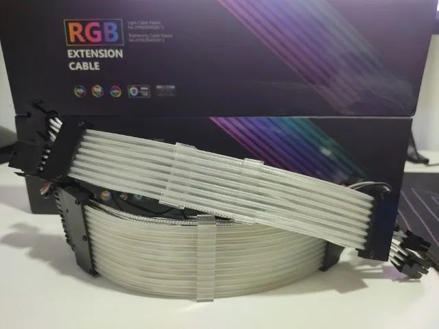 Cabos Sleeved com Argb para PC Gamer
