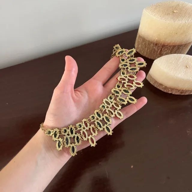 colar dourado multicolorido - Foto 2