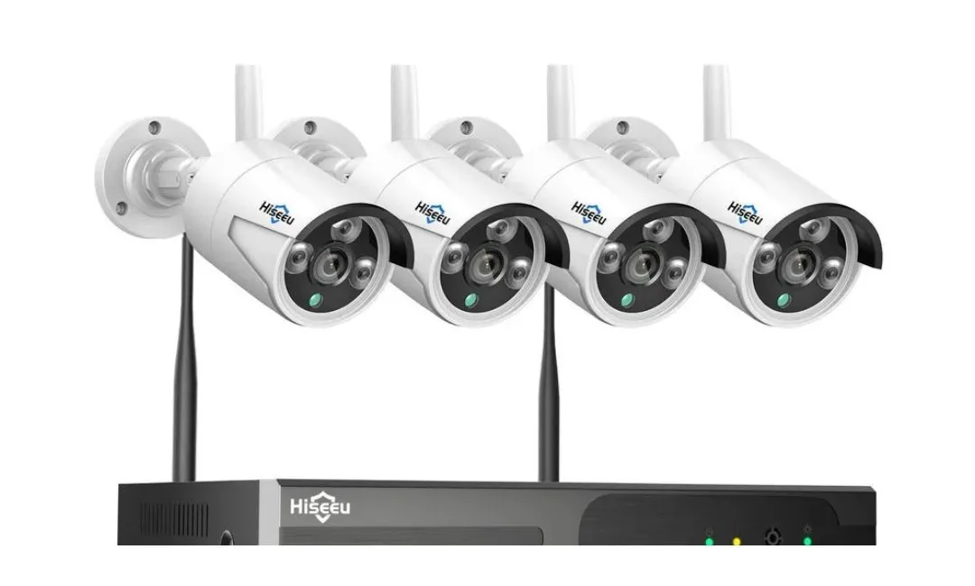 Kit 4 Câmeras de Segurança Wireless Hisseeu