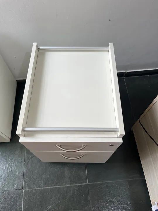 Gaveteiro de Escritório 2 Gavetas Branco - Foto 5