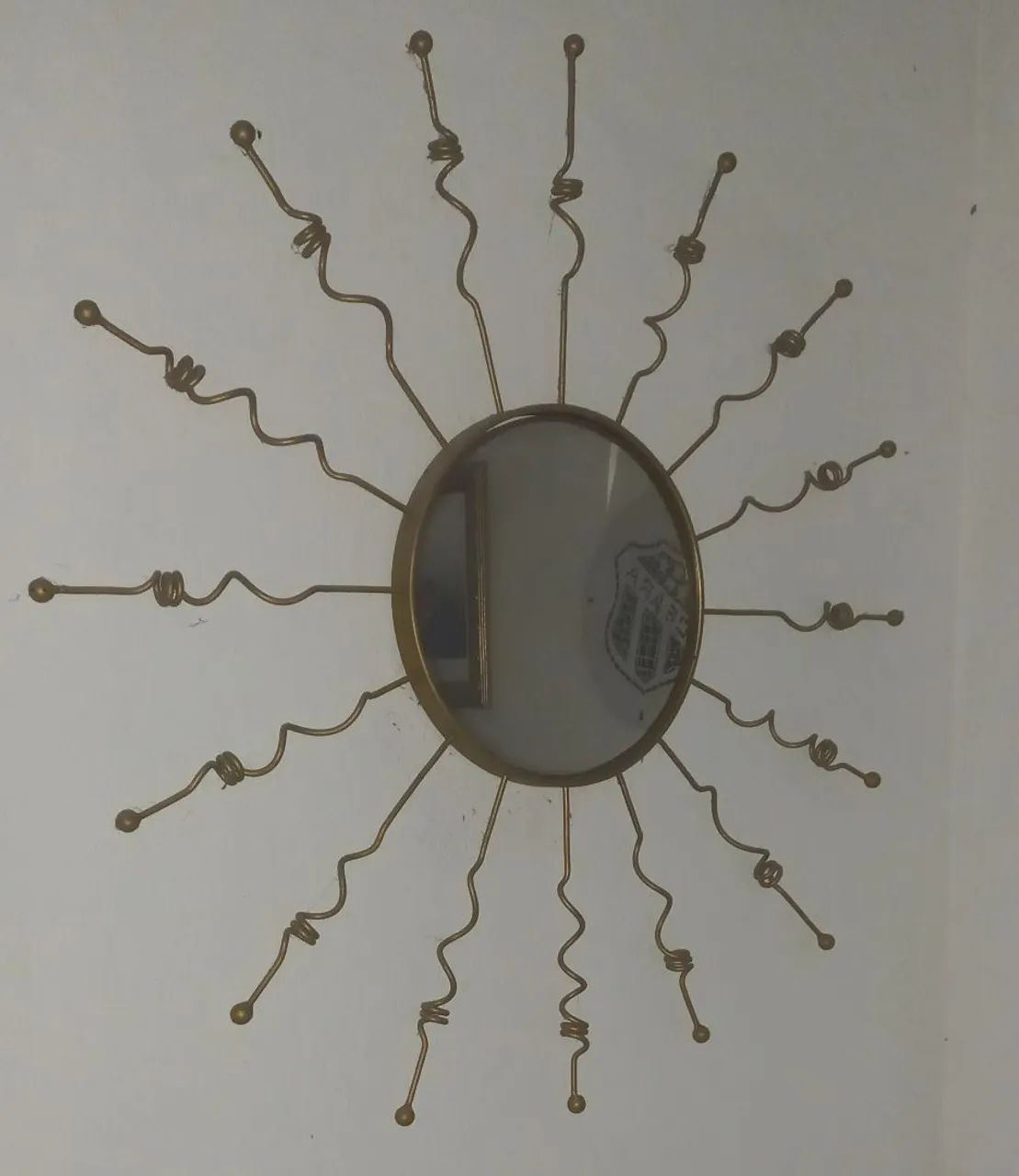 Espelho Decorativo Sol Radiante Dourado