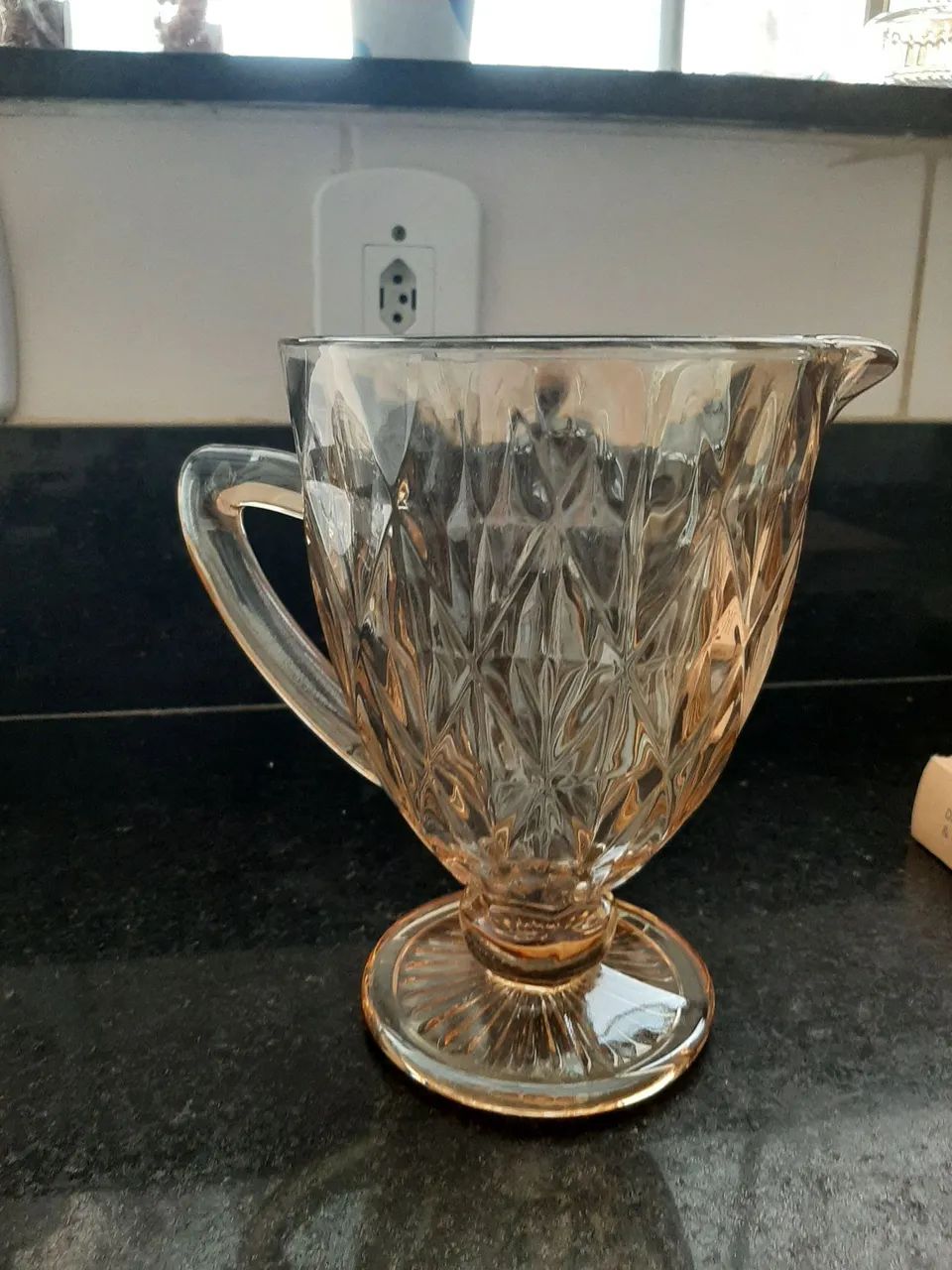 Jarra de Vidro Diamond Âmbar 1L