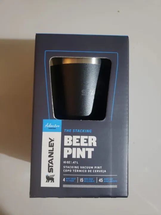 Copo Térmico de Cerveja Stanley Matte Black (140,00 À VISTA / 150,00 CRÉDITO 2x)