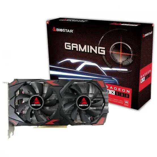 Placa de Vídeo Biostar Radeon RX 580 8GB 2 anos de garantia