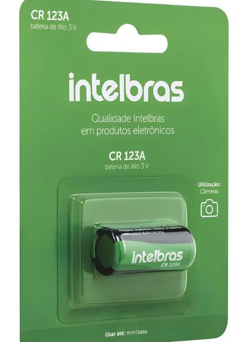 Bateria Não Recarregável De Lítio 3v Cr123a Intelbras
