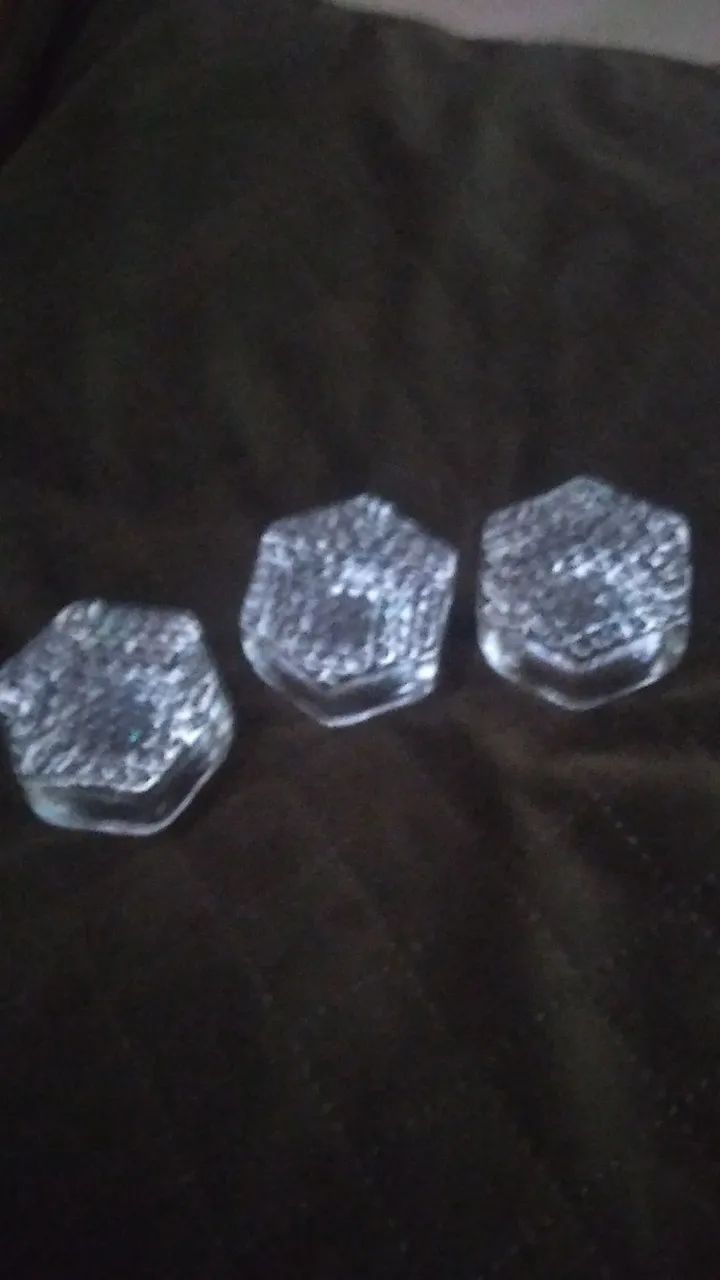 Trio de cinzeiros de cristal - Foto 3