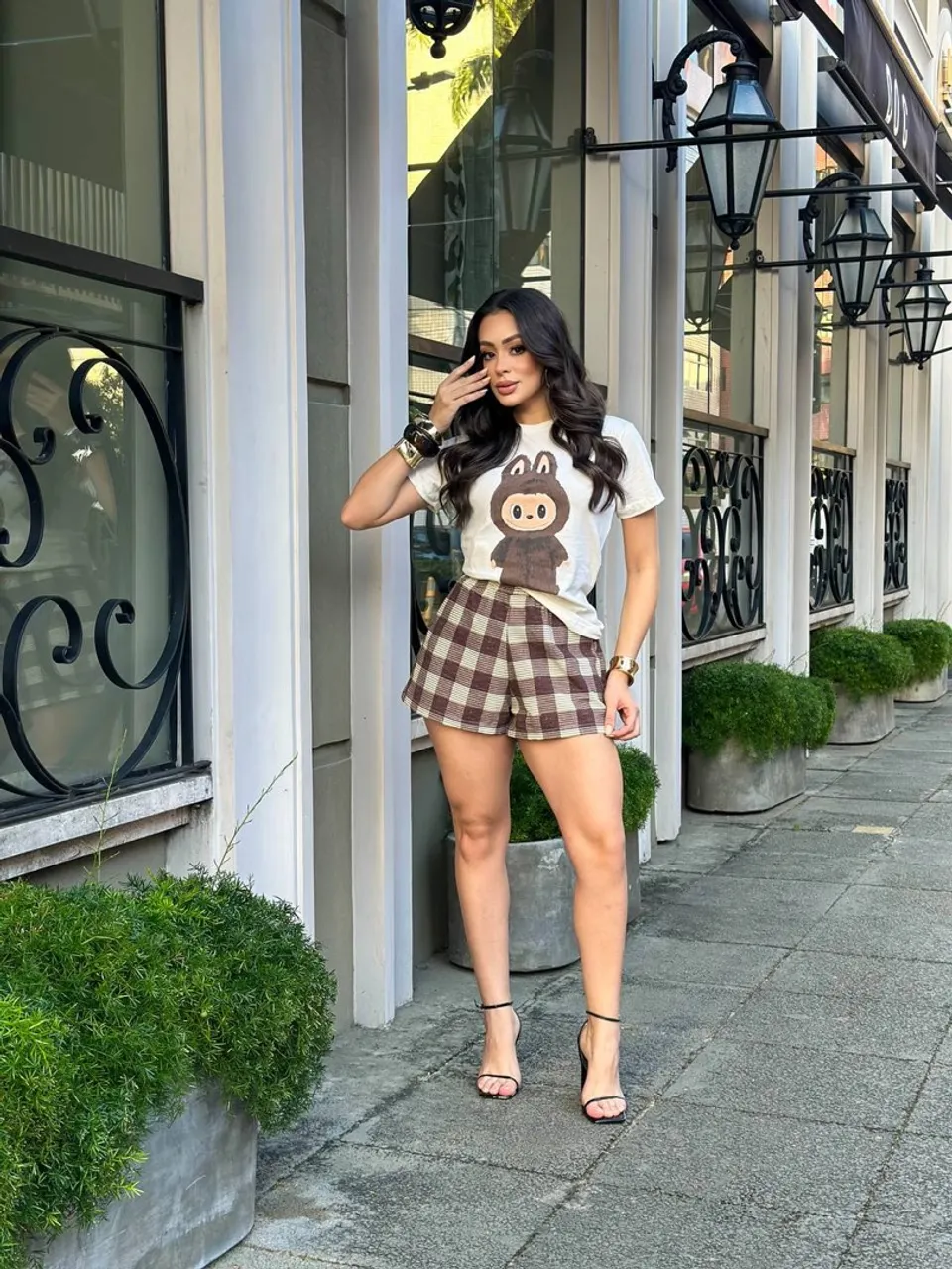 Conjunto Shorts e Camiseta Ursinho