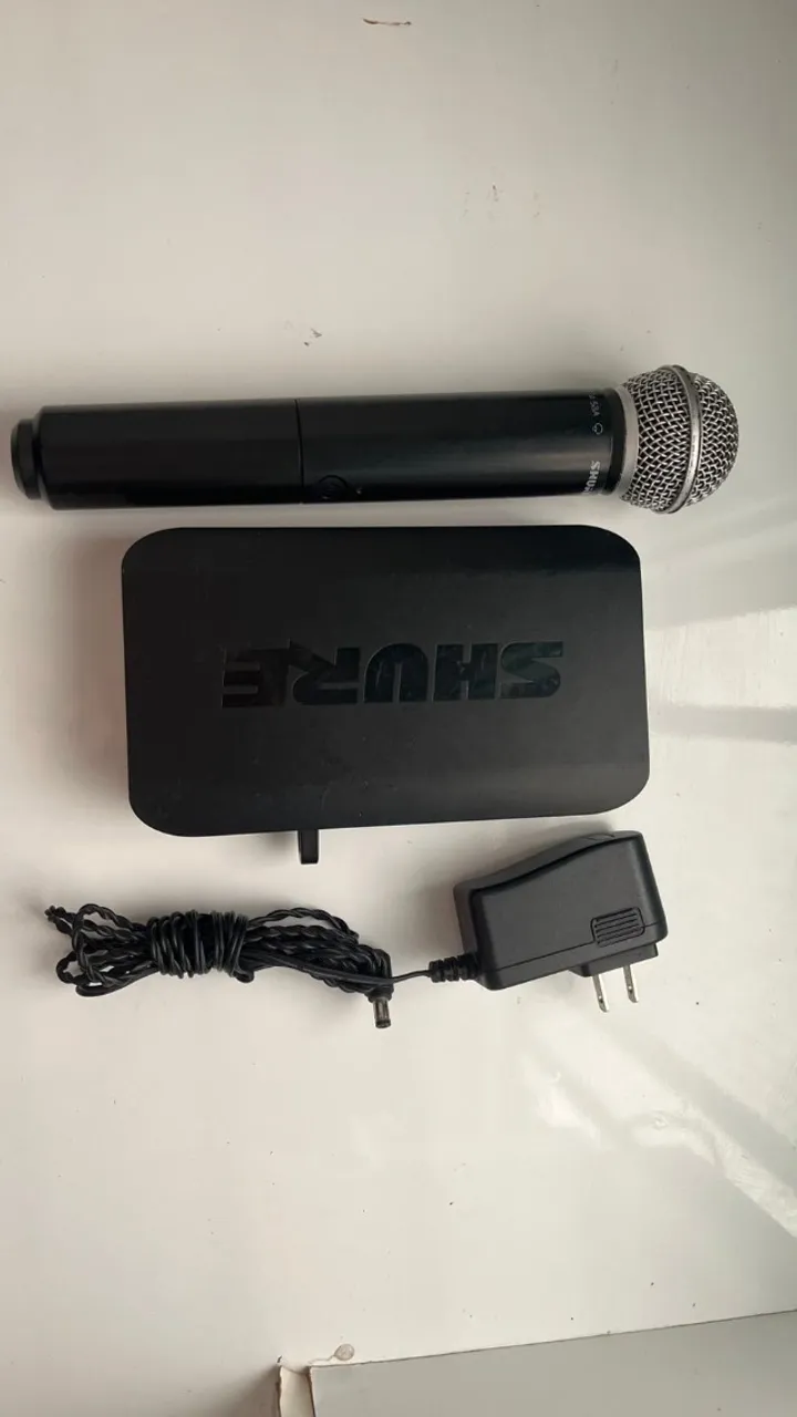 Microfone shure sem fio, blx4, sm58A, profissional