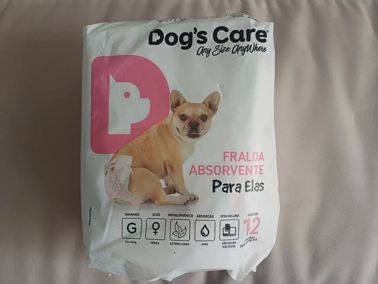 Fralda pet dogs care fêmea tam G pacote com 12 unidades