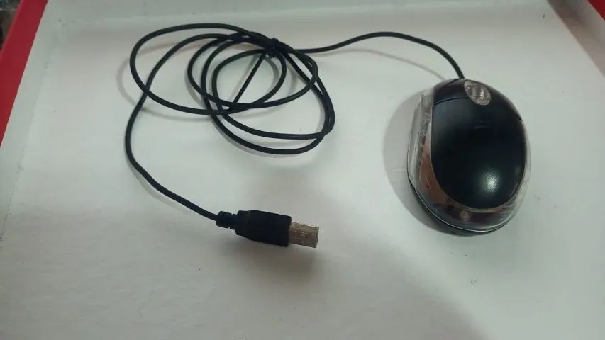 MOUSE COM FIO ÓPTICO USB- USADO - Foto 2