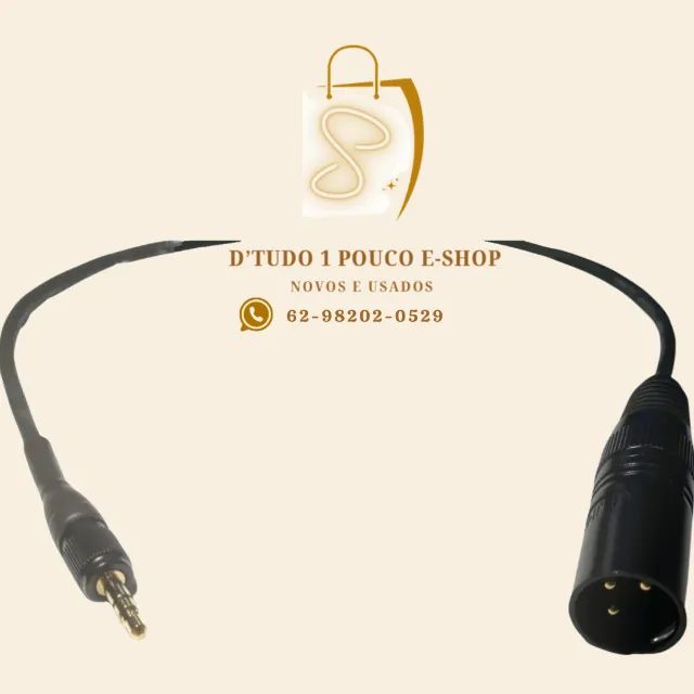 Cabo Xlr 3 PINOS P2 Com Rosca De Trava 55CM - Foto 3