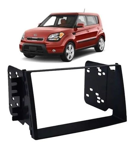 Moldura 2din Kia Soul 2009 A 2011 Preto