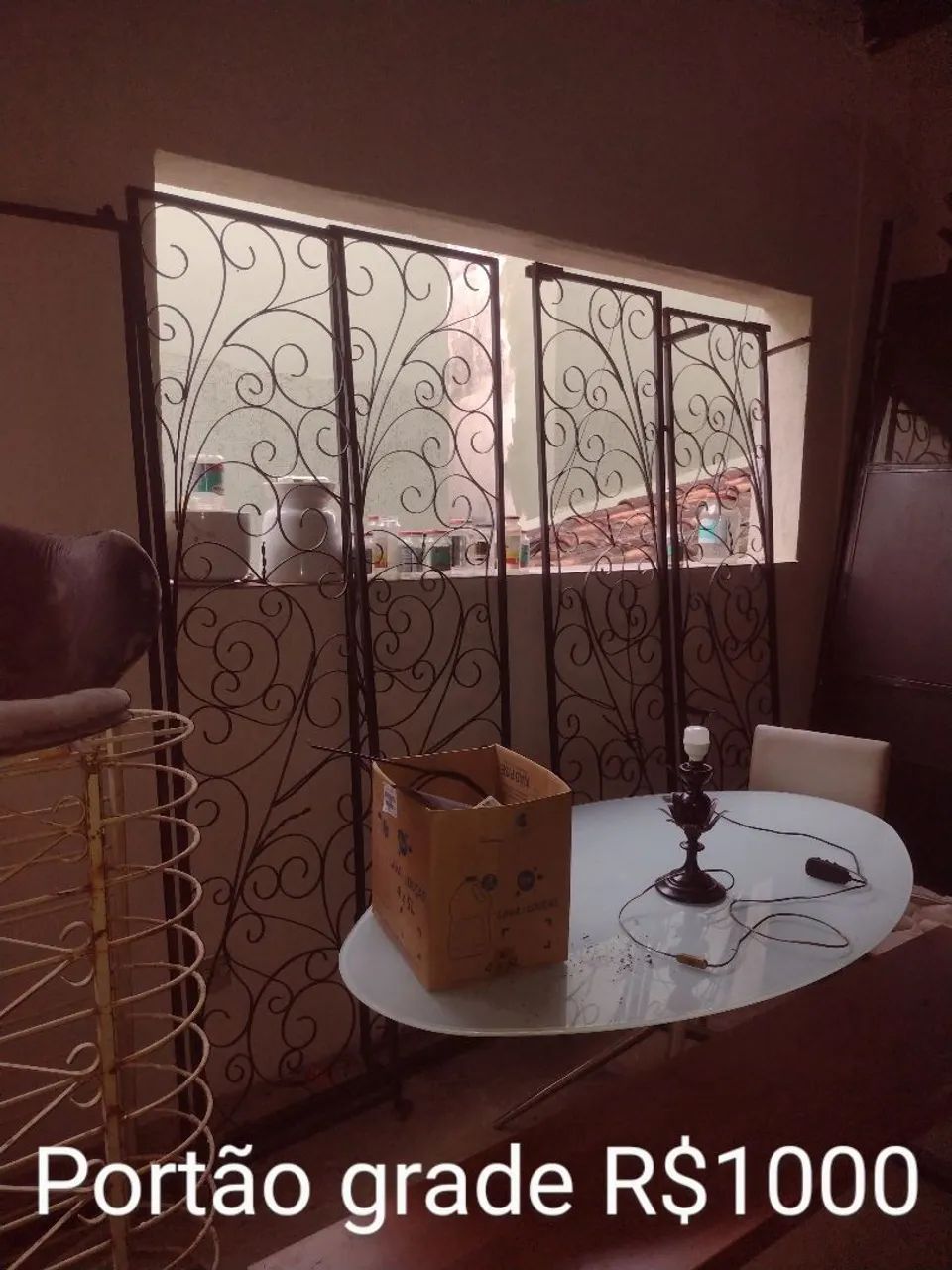 Portão grade de ferro 8 folhas 