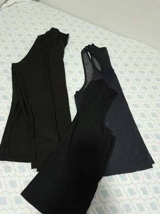  80,00 os três,  pra vender logo .Roupas esportivas preto - tamanho M/G - Foto 2