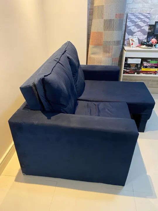 Sofá de Canto Azul - Conforto e Estilo - Foto 3