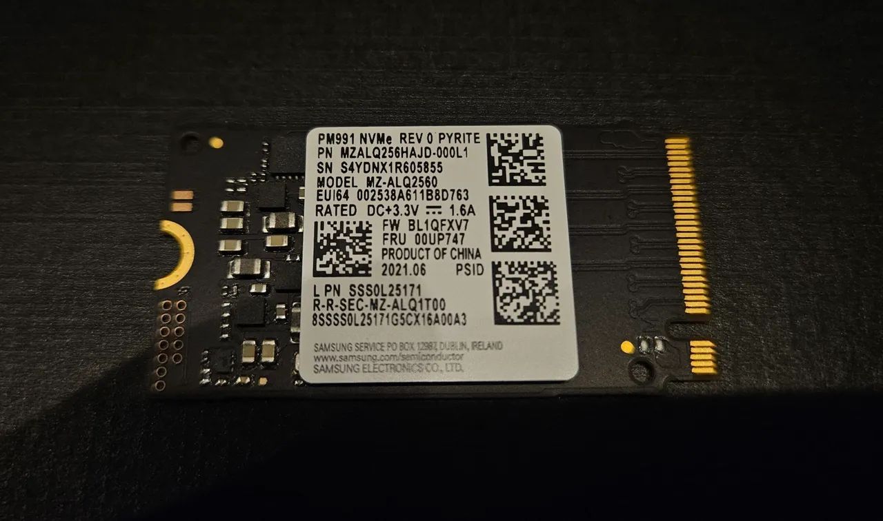 SSD M.2 NVMe Samsung 256GB PM991 PCIe 3.0
