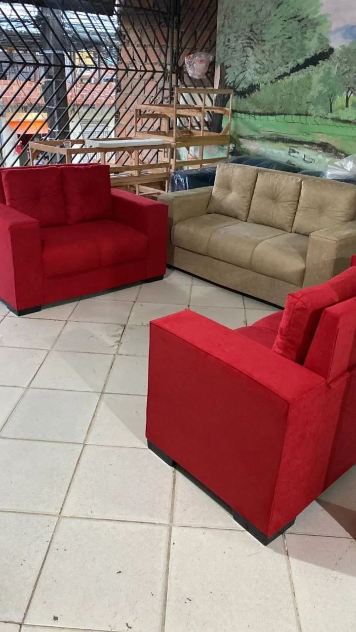 Sofá 3 lugares com design moderno e confortável - Foto 2