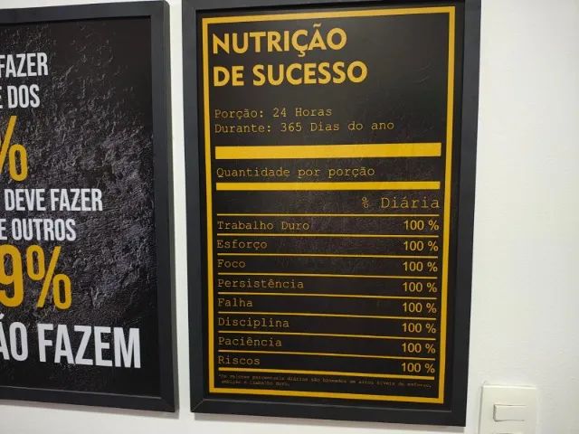 Kit 3 Quadros Grandes Frases Motivacional Escritório Moderno - Foto 3