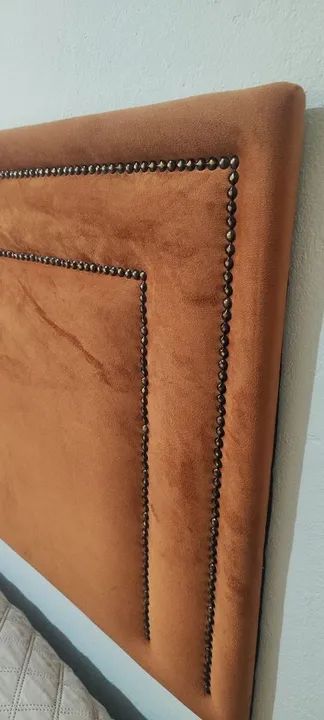 Cabeceira de Cama em Suede Terracota  - Foto 2