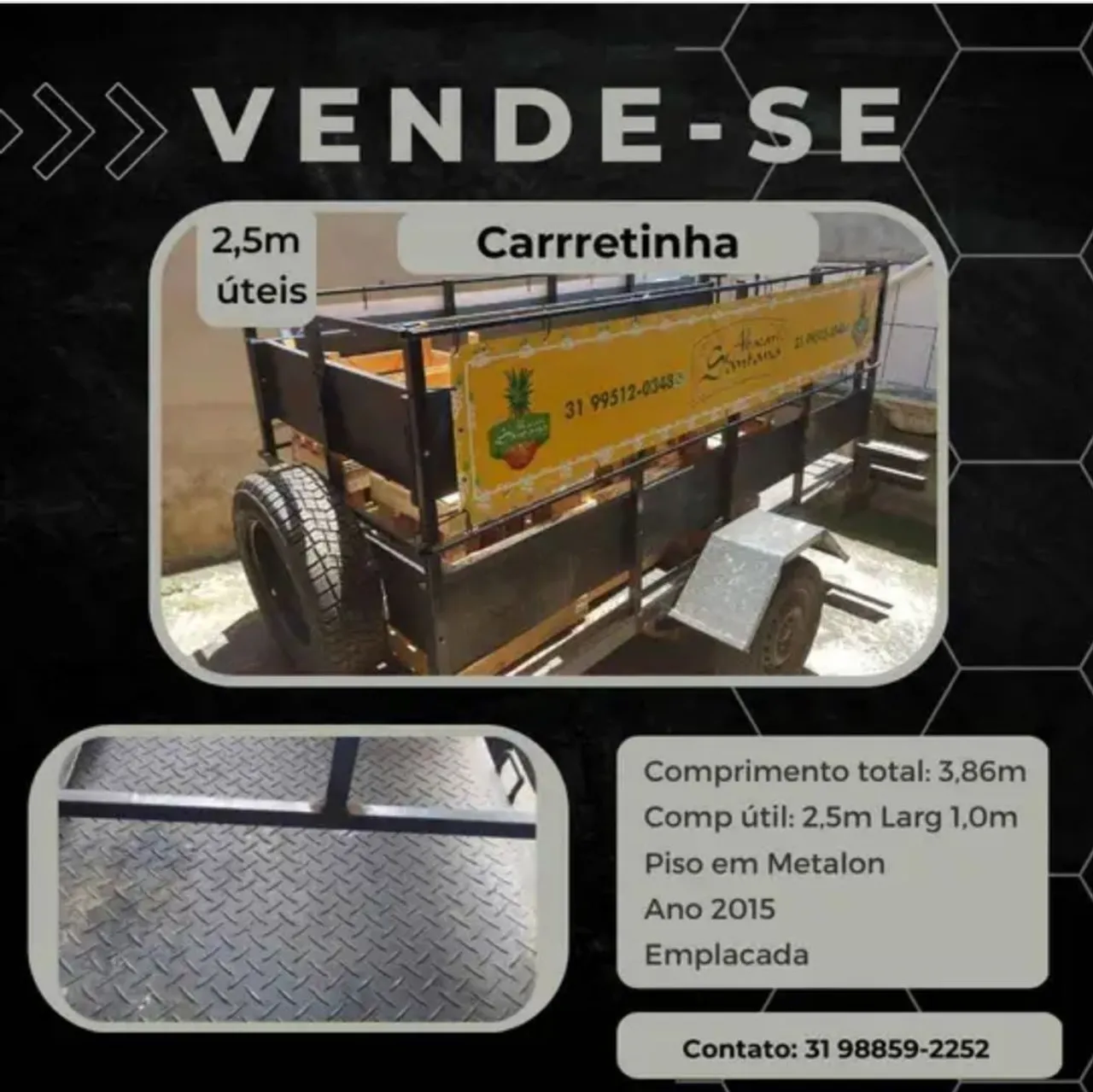 Carretinha 2,5m