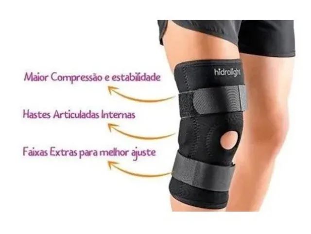 Joelheira Articulada Hidrolight Patelar com reforço de ferro nas laterais (M)