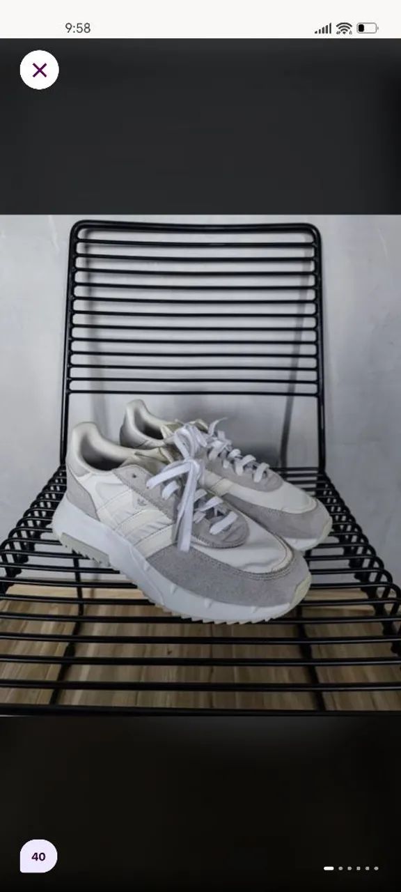 Adidas Retropy F2 cinza.