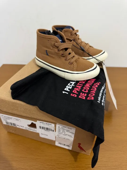 Tênis Infantil Botinha Reserva Mini Marrom