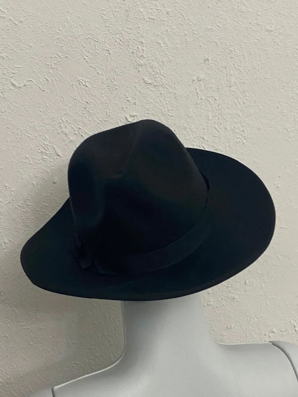 Chapéu Estilo Country Preto Feltro Ótimo Estado - Foto 4