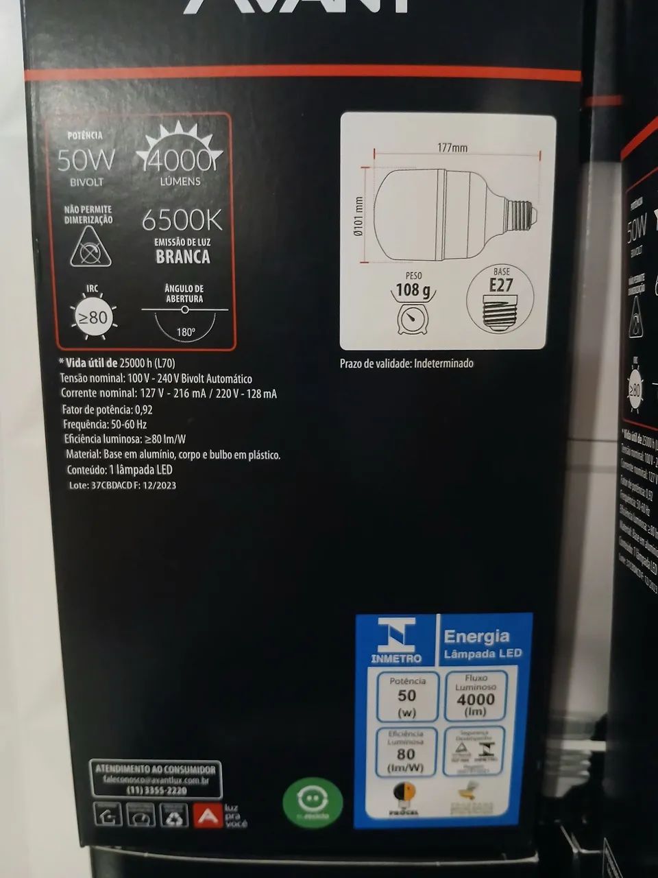 Lâmpadas LED Bulbo HP 4000 Lumens 50W 6500K Branca - Foto 2