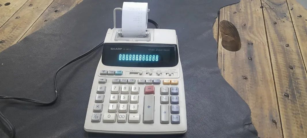Sharp EL-1801V Printing Calculator, Ink, 12 Digits, AC64291877868418120