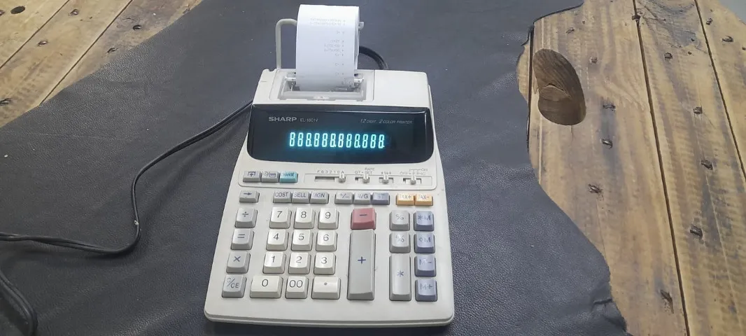 Calculadora de impressão Sharp EL-1801V Ink, 12 dígitos, AC