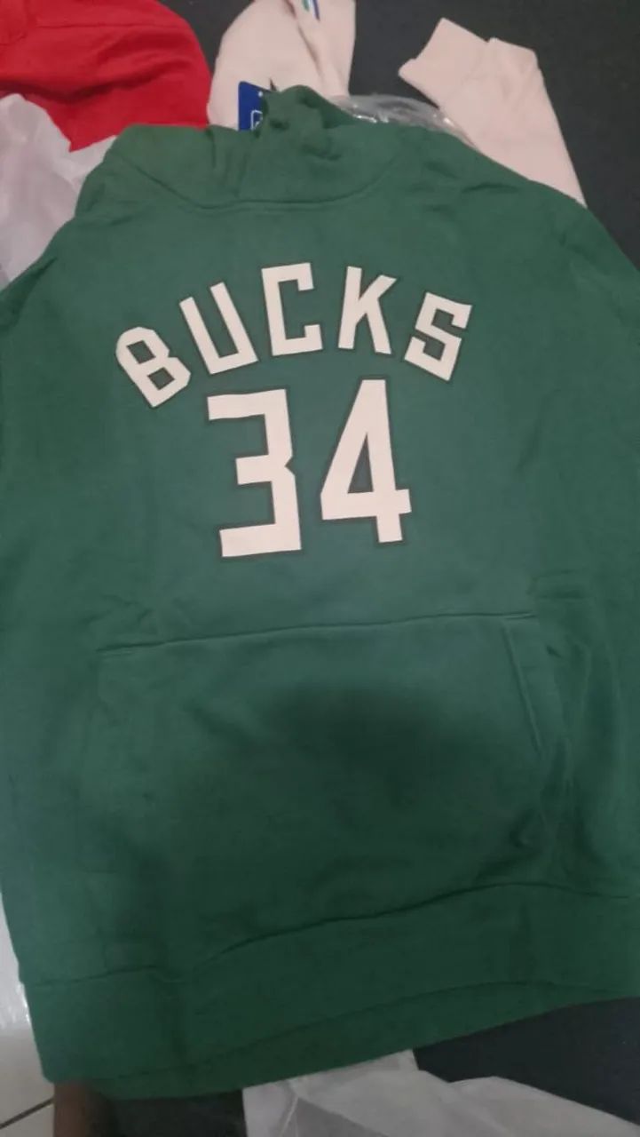 Moletom nike do time NBA Milwaukee Bucks  Verde