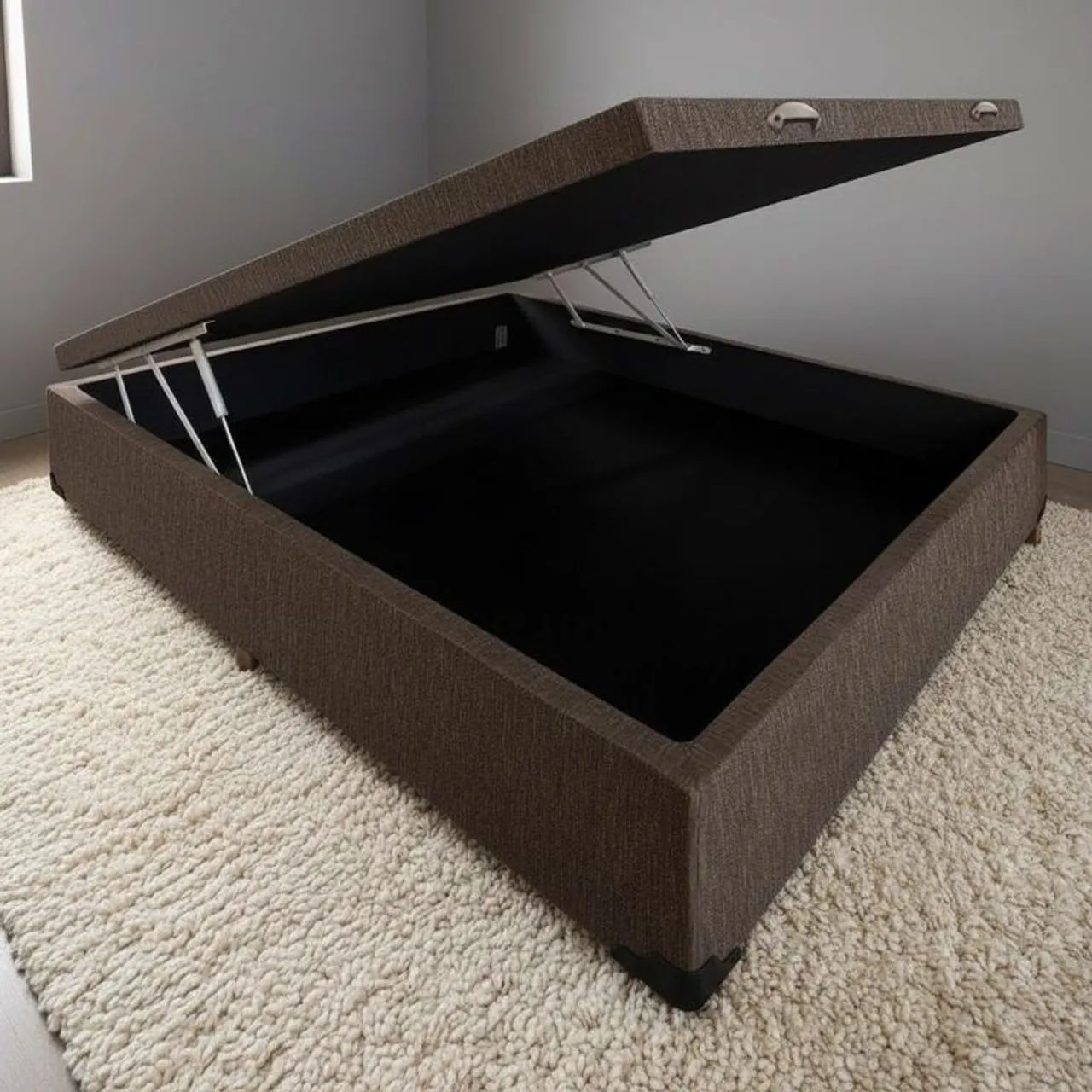 Base Box Baú Casal em corino ou suede  - Entrega Rápida 