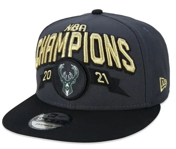 Boné Original New Era Milwaukee Bucks Campeão NBA Oficial De Quadra - Foto 4
