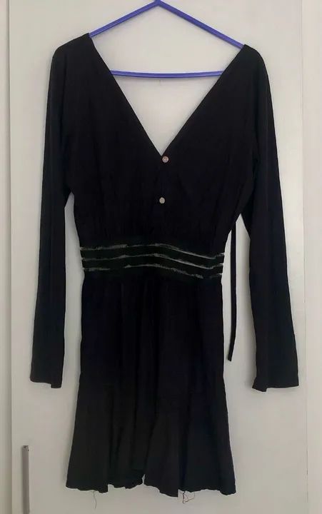 Vestido Preto - Decote V