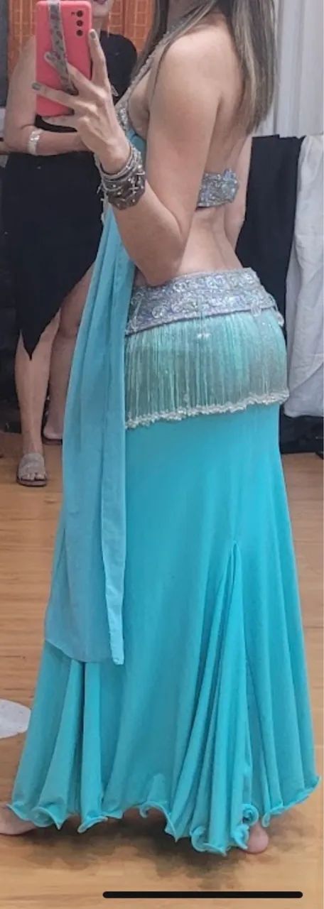 Figurino de Dança do Ventre Azul - Foto 2