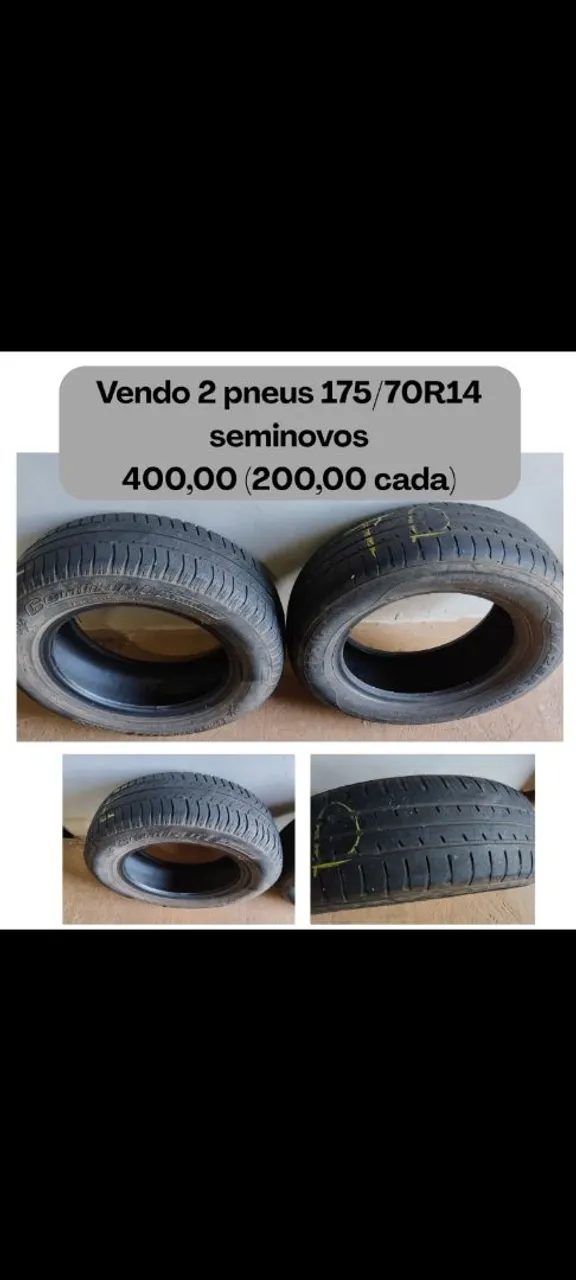 2 Pneus 175/70R14 seminovos