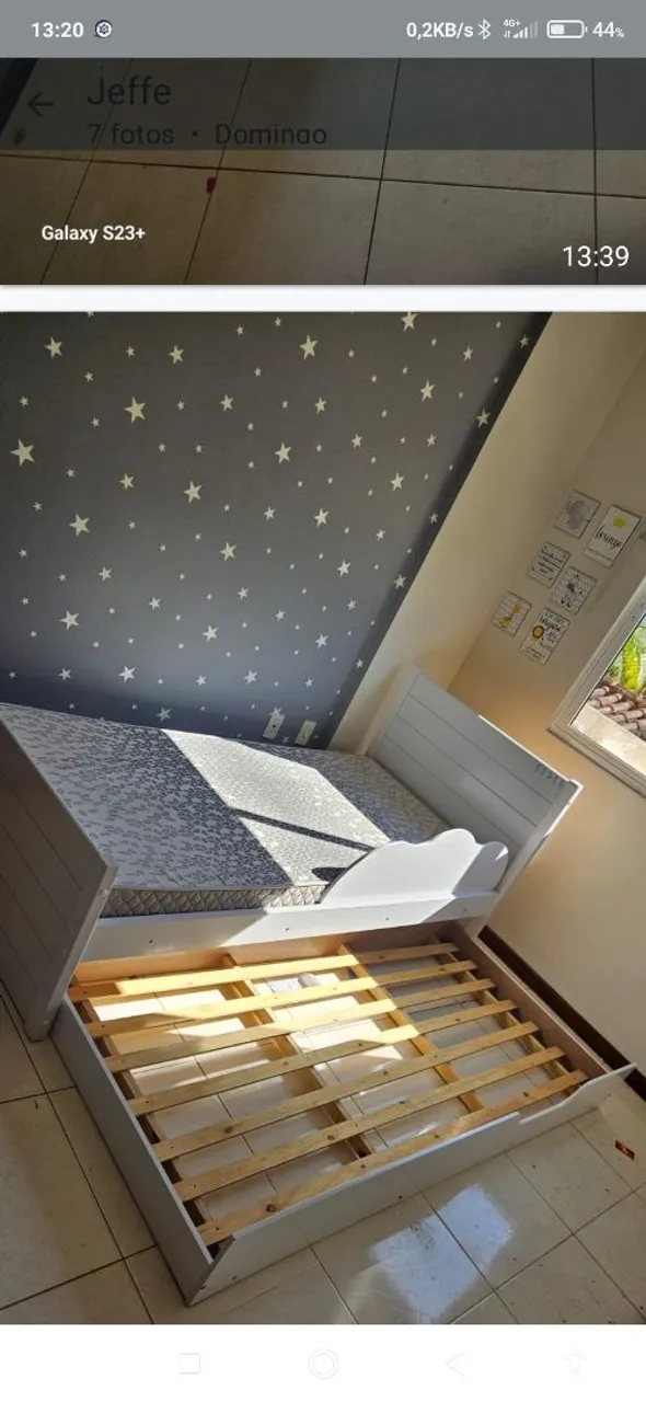 Cama Infantil com Cama Auxiliar e Design Moderno