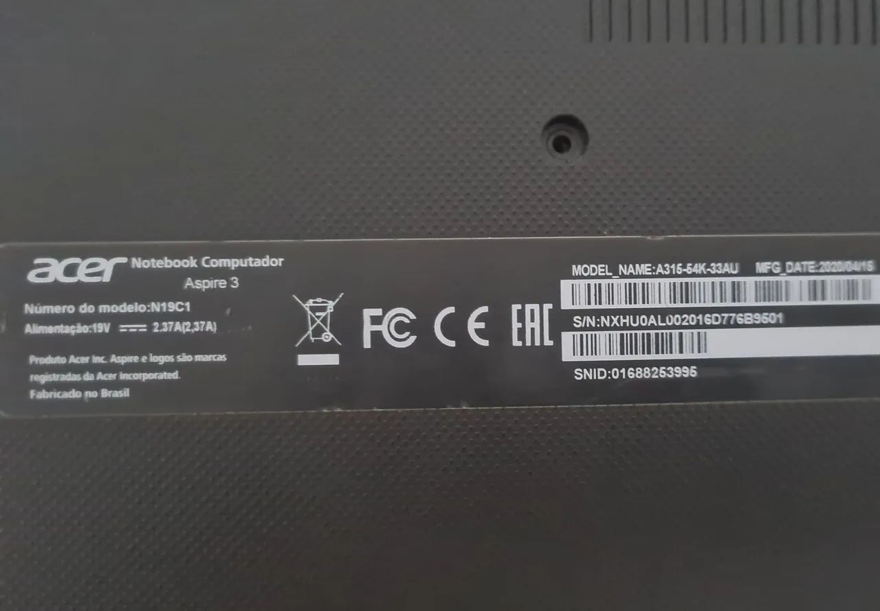 Carcaça Acer aspire 3 a315 54 - Foto 3