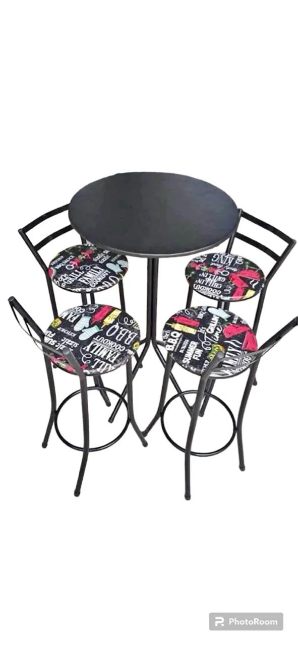 High Table Set with 4 Bar Stools64962149122435122
